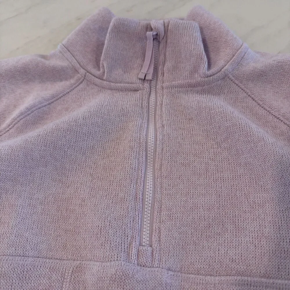NWT Sweater-Fleece Half-Zip Tunic Sweater Lilac 10/12